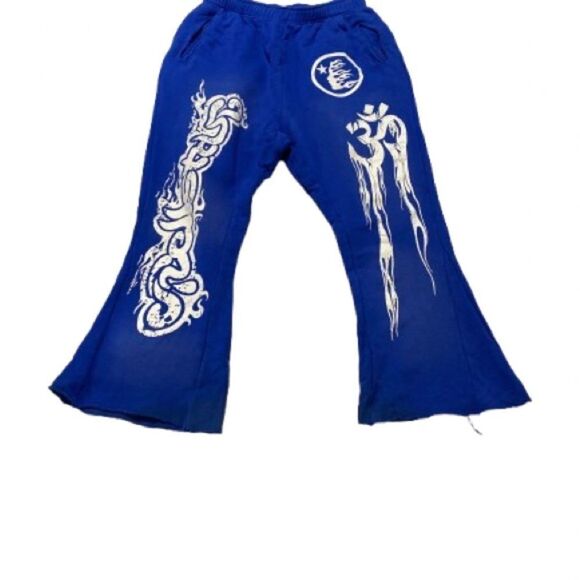 Hellstar Yoga Flared Blue XL Sweatpants - Picture 3 of 6